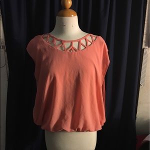 Coral sleeveless top